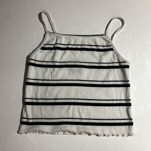 Forever 21 Ribbed Striped Crop Tank Top | Size Small